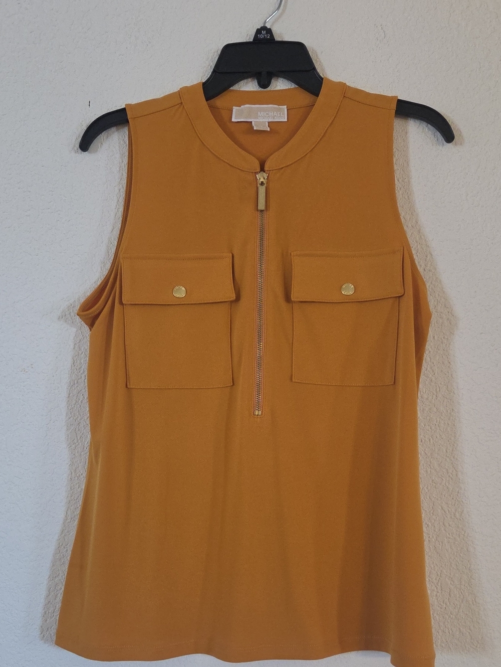 MICHAEL Michael Kors Mustard Yellow Shell Top